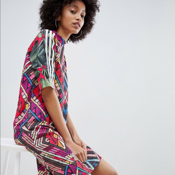 adidas print dress